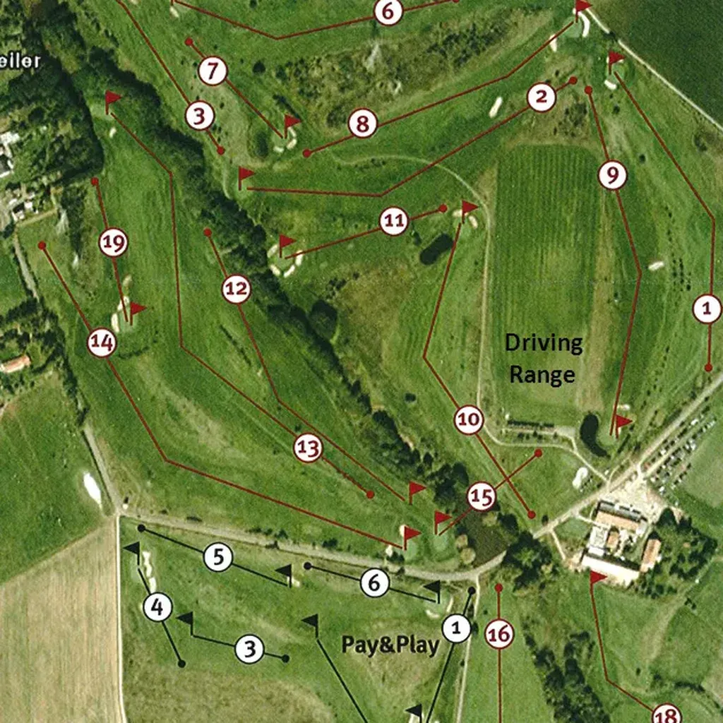 Luftbild der Golfanlage Websweiler Hof